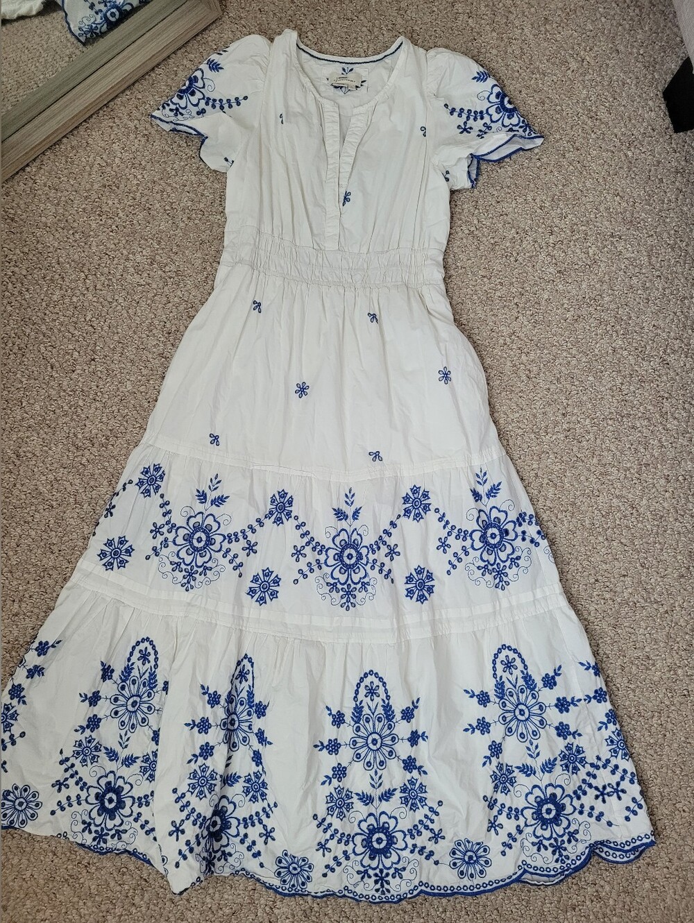 Anthropologie Embroidered Midi Dress - Picture 2 of 5